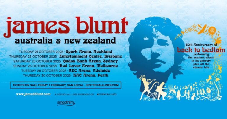 James Blunt announces AUNZ Tour for 2025